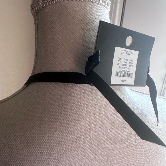 J. Crew Multi-Strand Pearl Necklace with Black Ribbon - Picture 4 of 5